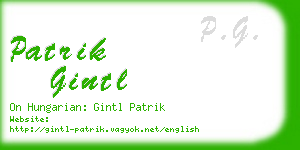 patrik gintl business card